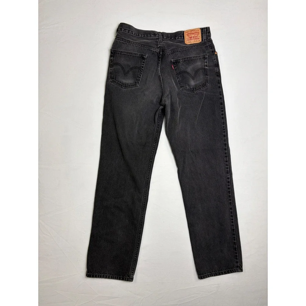 Levis 550 Relaxed Fit‎ Jeans Mens 36x36 Faded Black Denim 100% Cotton Grunge Y2K